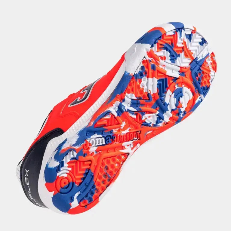 JOMA - Top Flex Junior Barefoot 2608 Naranja Indoor - Zapatillas barefoot de fútbol sala juveniles