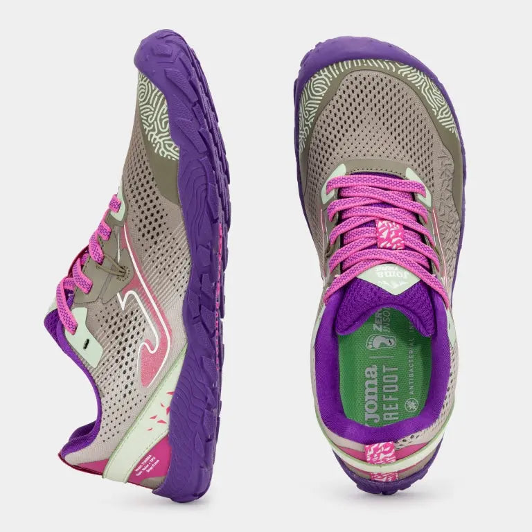 JOMA - Tundra Junior 2624 Gris Morado - Zapatillas barefoot infantiles / juveniles para aire libre y trail