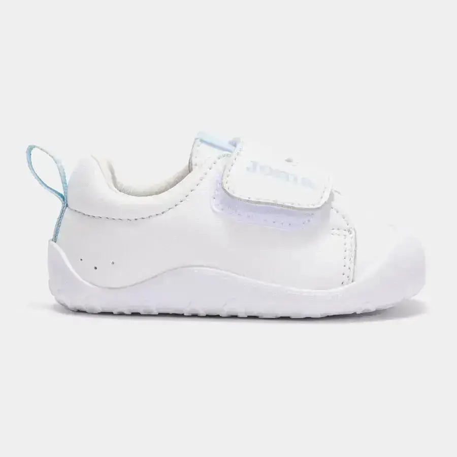 Joma - Teddy Bébé Blanc & Bleu - Chaussures respectueuses Premiers Pas