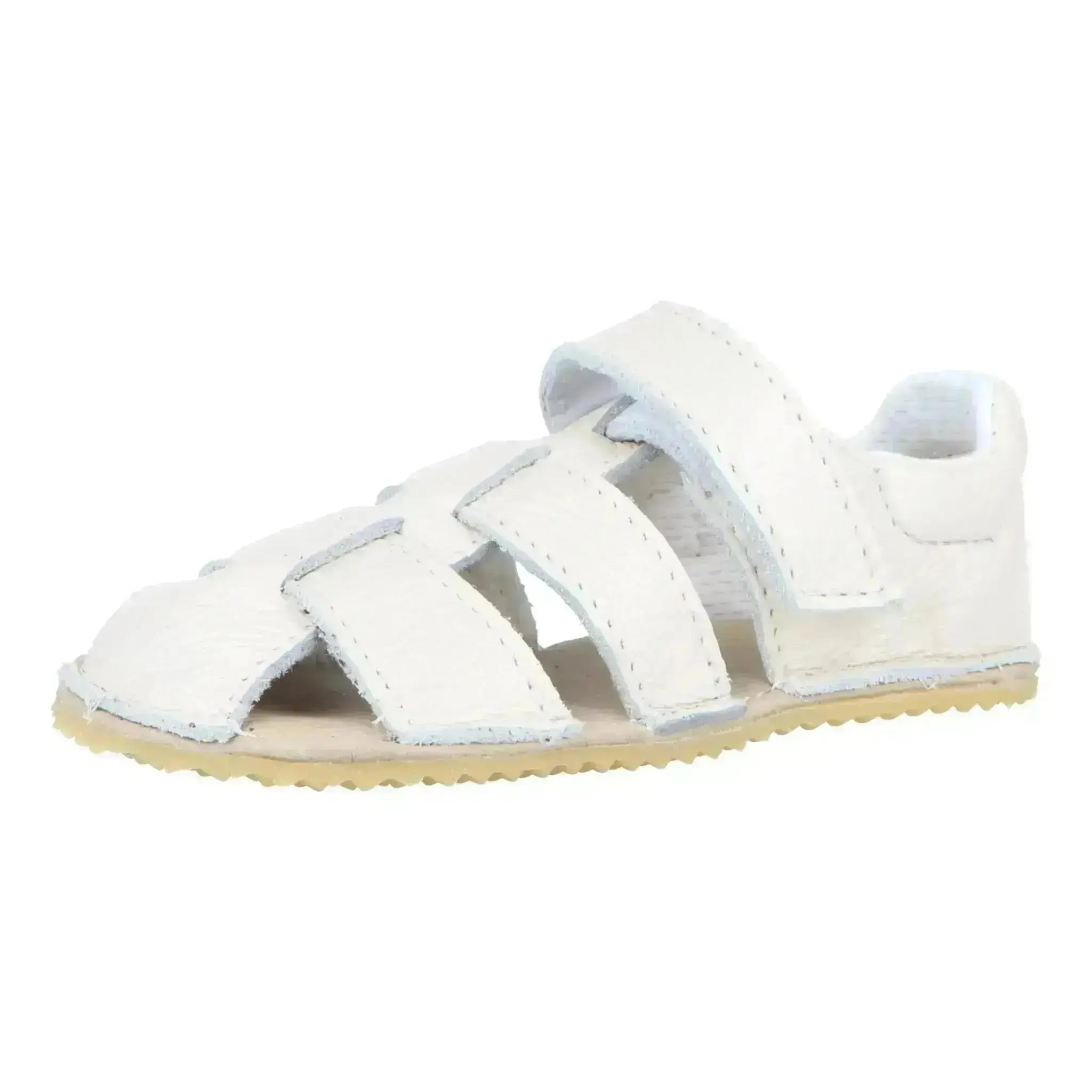 Jonap - Zula Glossy white - Sandalias barefoot infantiles blanco