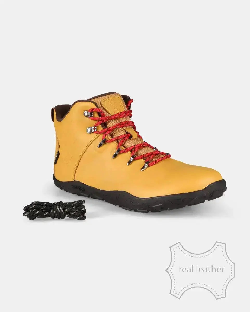 Kilpi Bare Leather High-U Beige - Bottes barefoot imperméables pour la randonnée