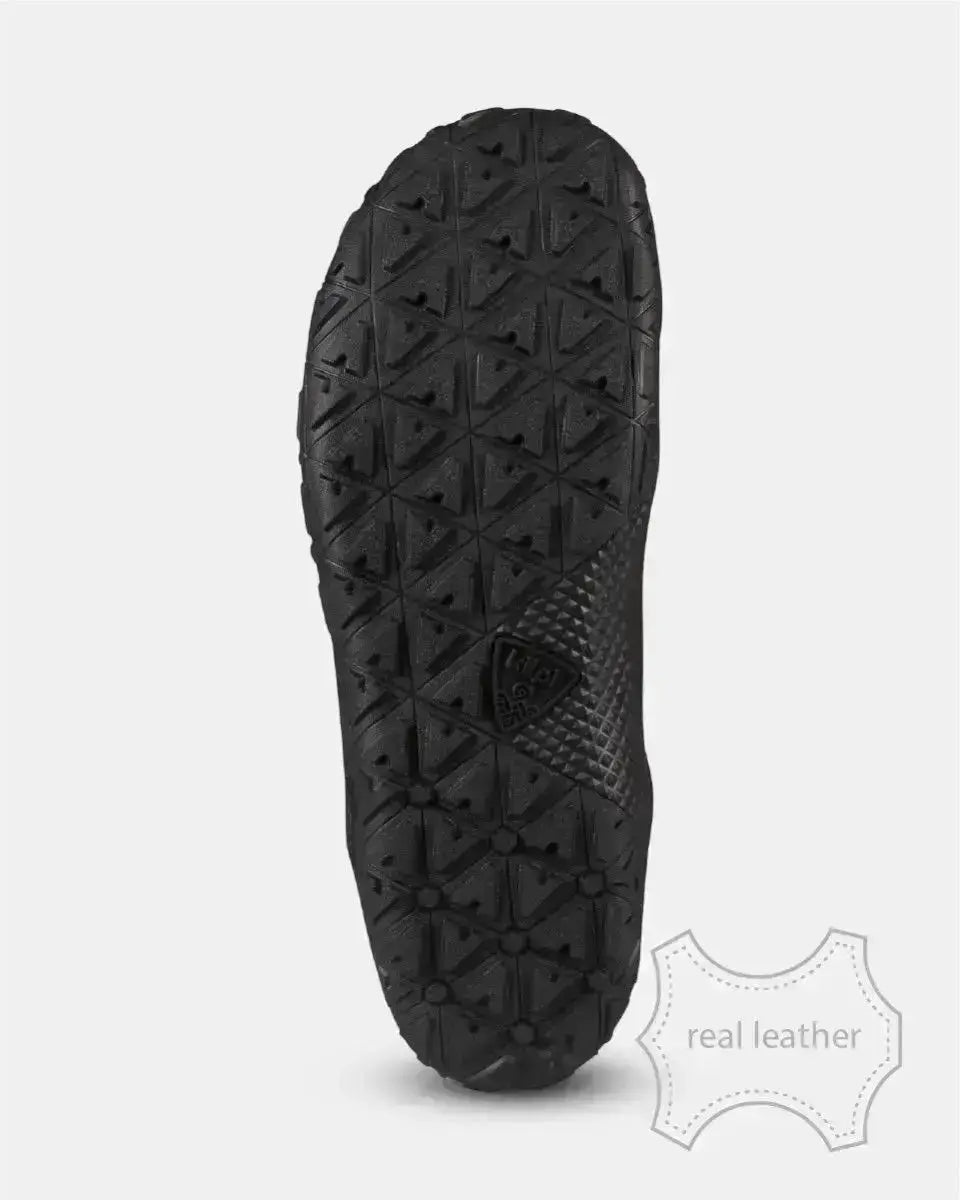 Kilpi Bare Leather High-U Black - Botas barefoot impermeables unisex para senderismo