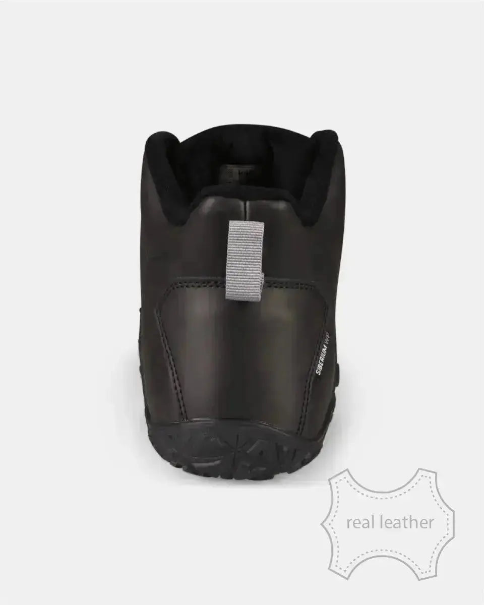Kilpi Bare Leather High-U Black - Botas barefoot impermeables unisex para senderismo
