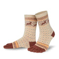 Knitido - Hossa beige / braun - Calcetines Barefoot de dedos de Media Caña Nórdicos para Adultos