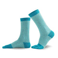Knitido - Sill türkis / hellgrün - Calcetines Barefoot de dedos Media Caña Nórdicos para Adultos