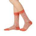 Knitido Trailer Garden Leopard - Calcetines de Dedos Barefoot leopardo Salmón y Gris para adultos
