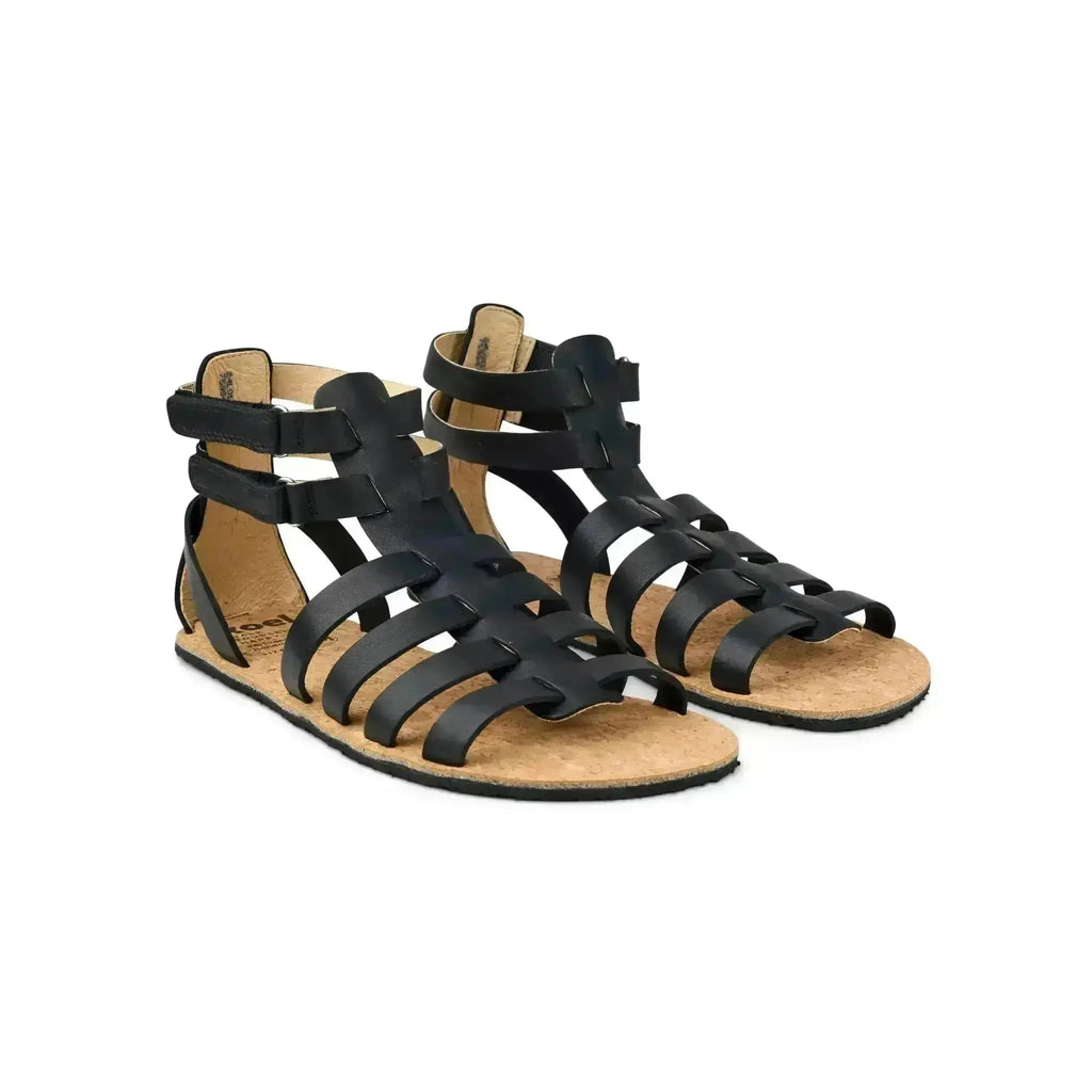 Koel - Aurelia Napa Black - Sandalias romanas barefoot negras para mujer