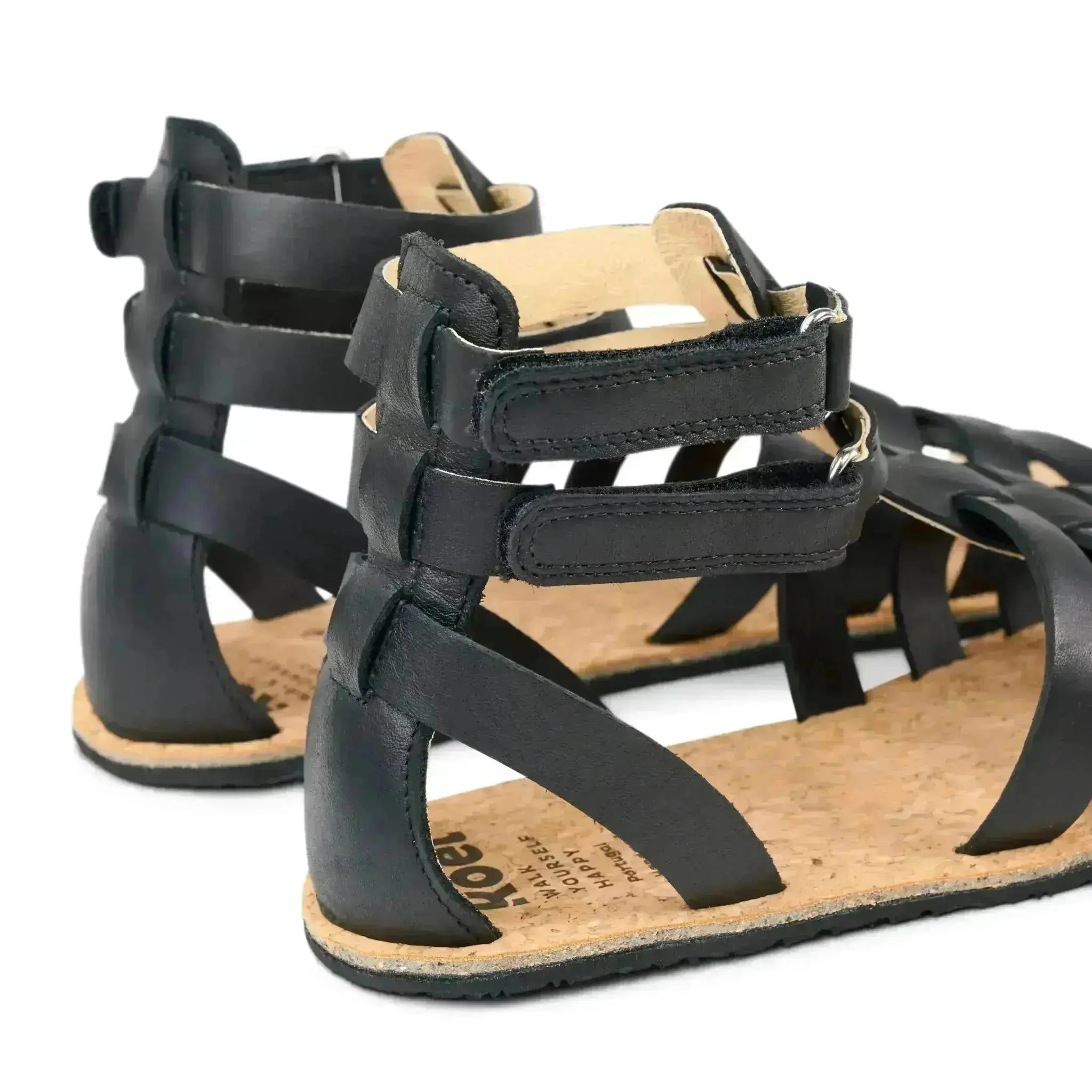 Koel - Aurelia Napa Black - Sandalias romanas barefoot negras para mujer