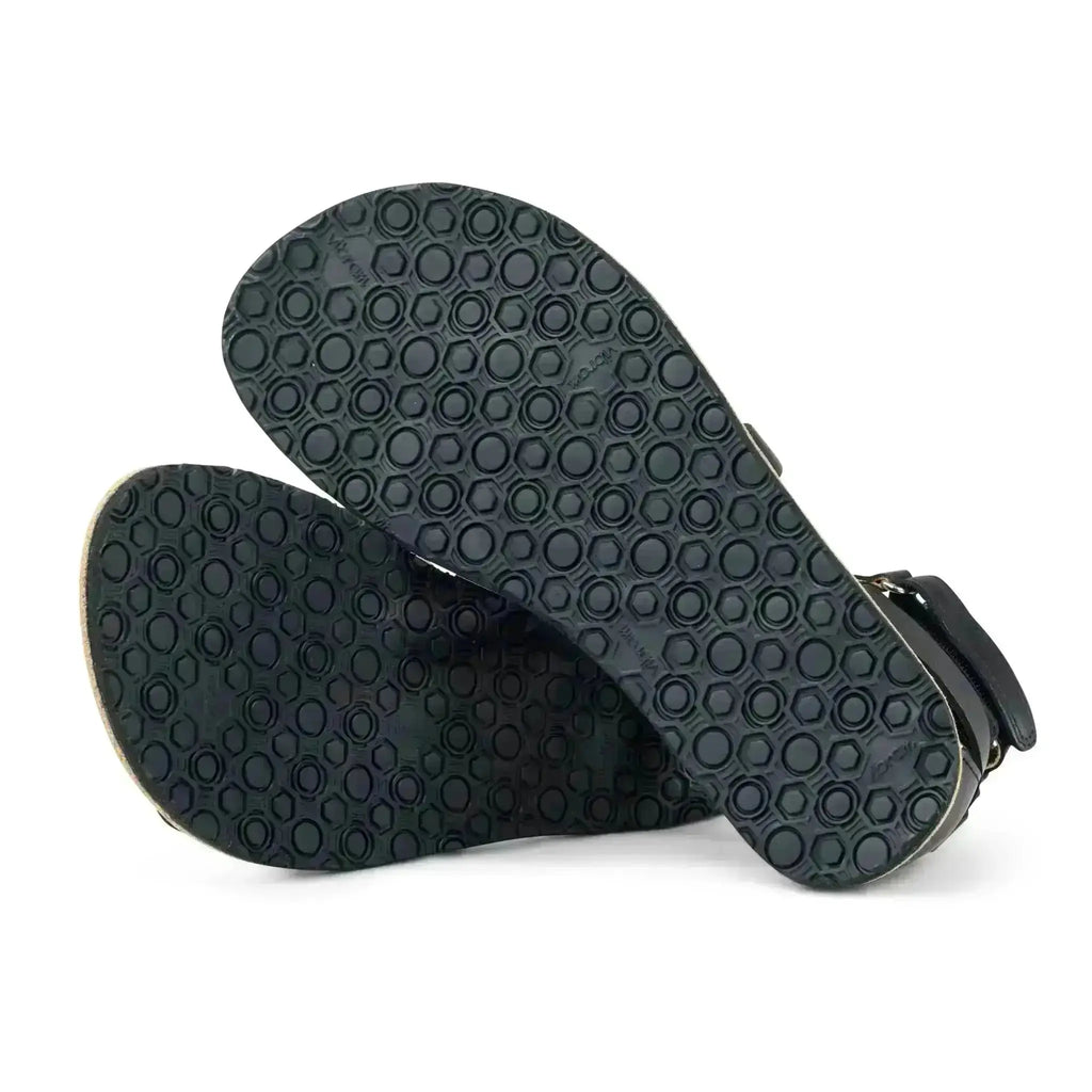 Koel - Aurelia Napa Black - Sandalias romanas barefoot negras para mujer