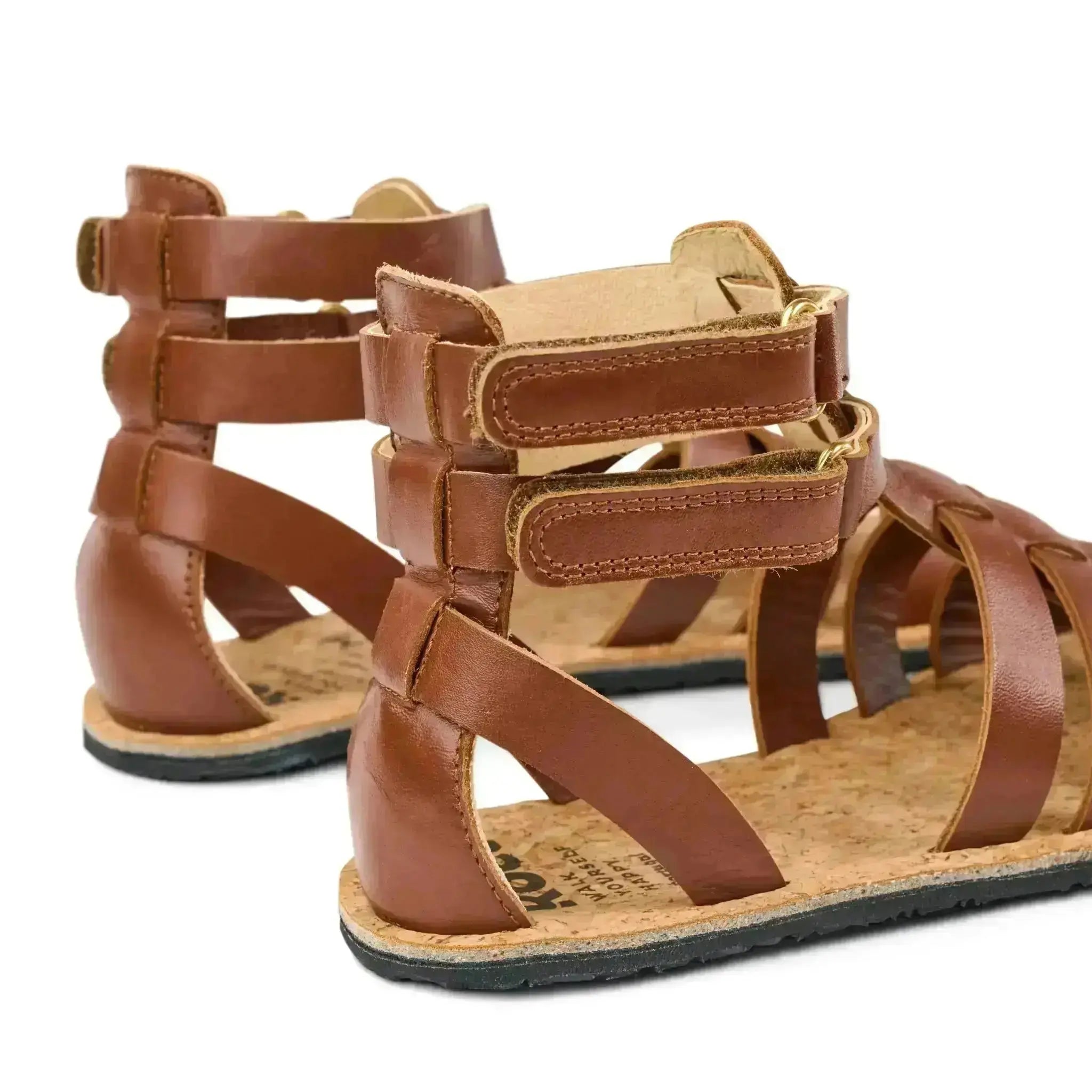 Koel - Aurelia Napa Cognac - sandalias romanas barefoot marrones para mujer