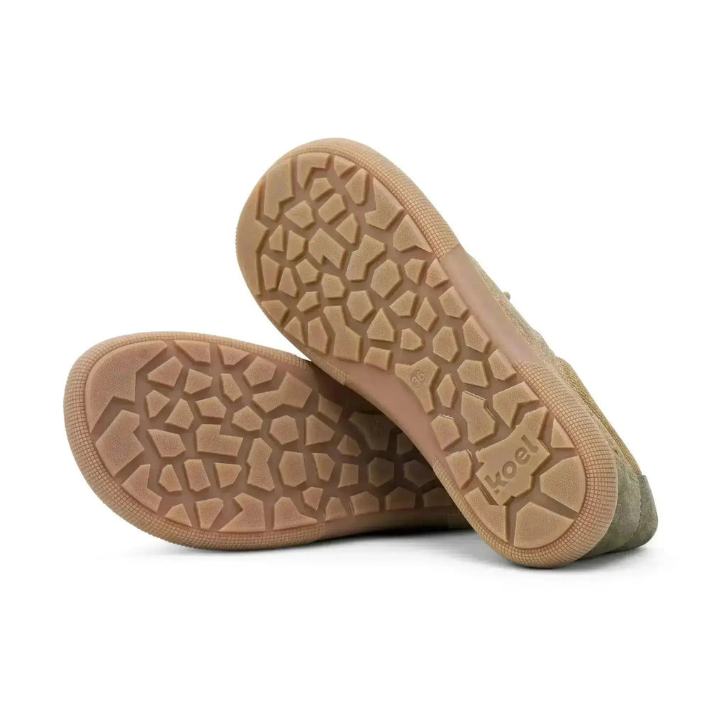Koel - Fago Leather Taupe - Náuticos barefoot "Wallabee" unisex