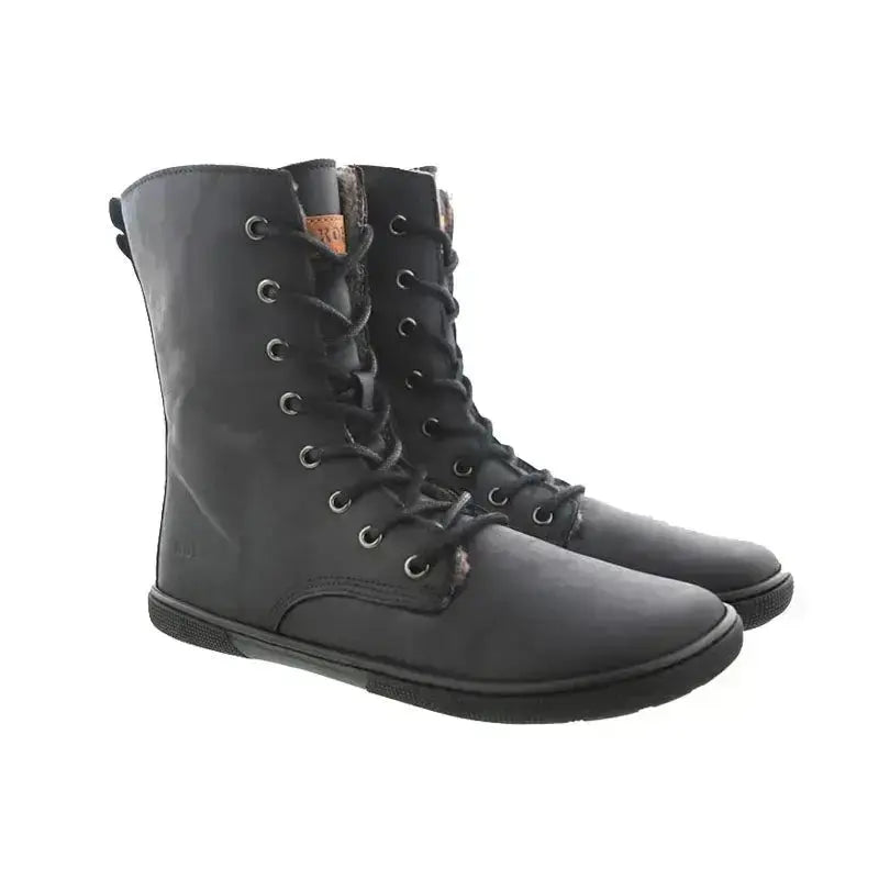 Koel - Faro Lambswool Black - Botas barefoot calientes unisex negras