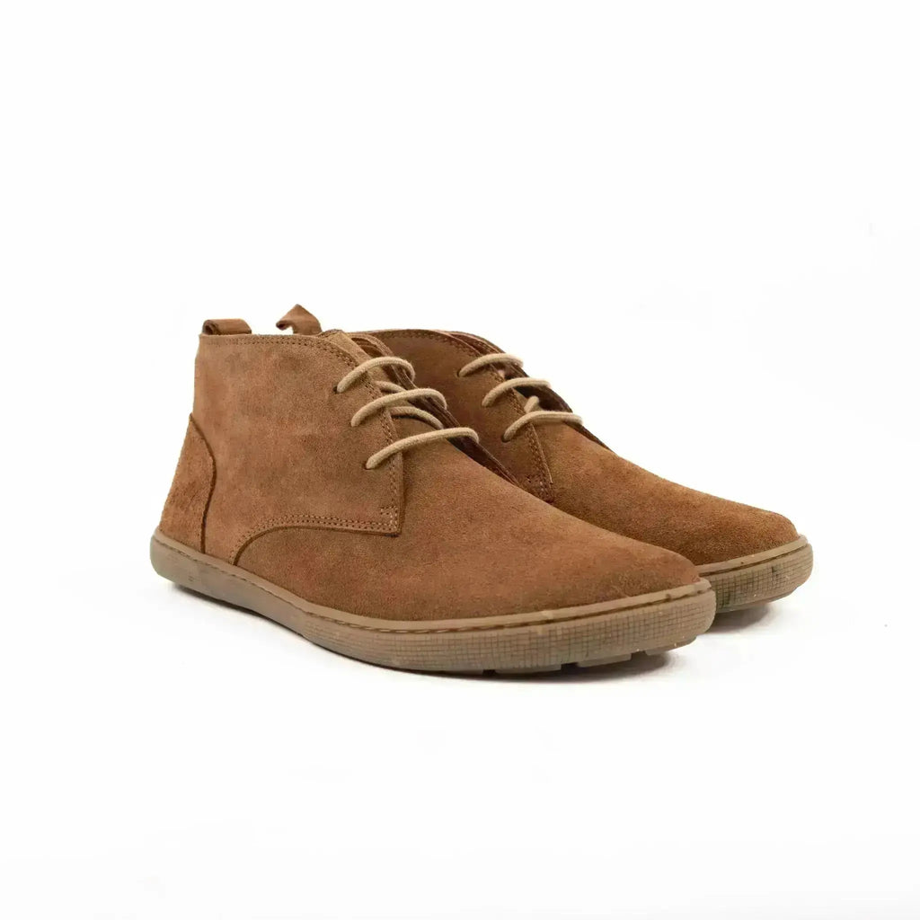 Koel - Fea Suede Eco Cognac - Botines barefoot bajos de ante unisex