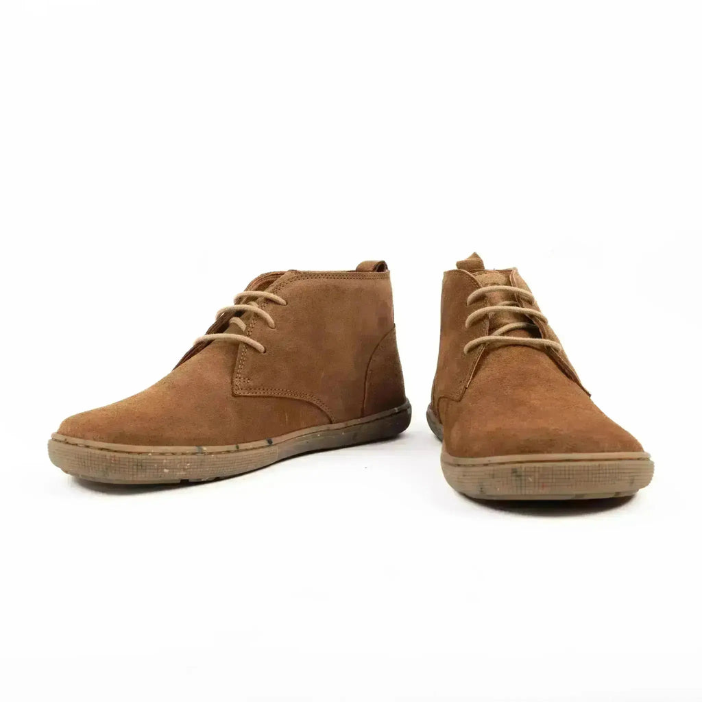 Koel - Fea Suede Eco Cognac - Botines barefoot bajos de ante unisex