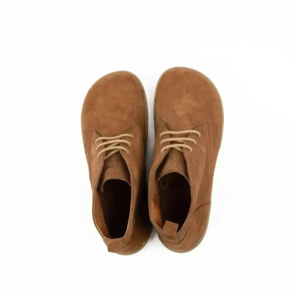 Koel - Fea Suede Eco Cognac - Botines barefoot bajos de ante unisex
