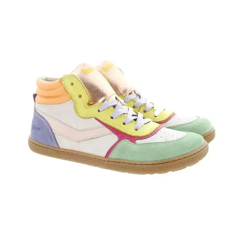 Koel - Florita Green - Zapatillas barefoot retro de caña alta para mujer