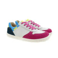 Koel Francie Leather White / Fuchsia - Zapatillas barefoot de piel retro para mujer