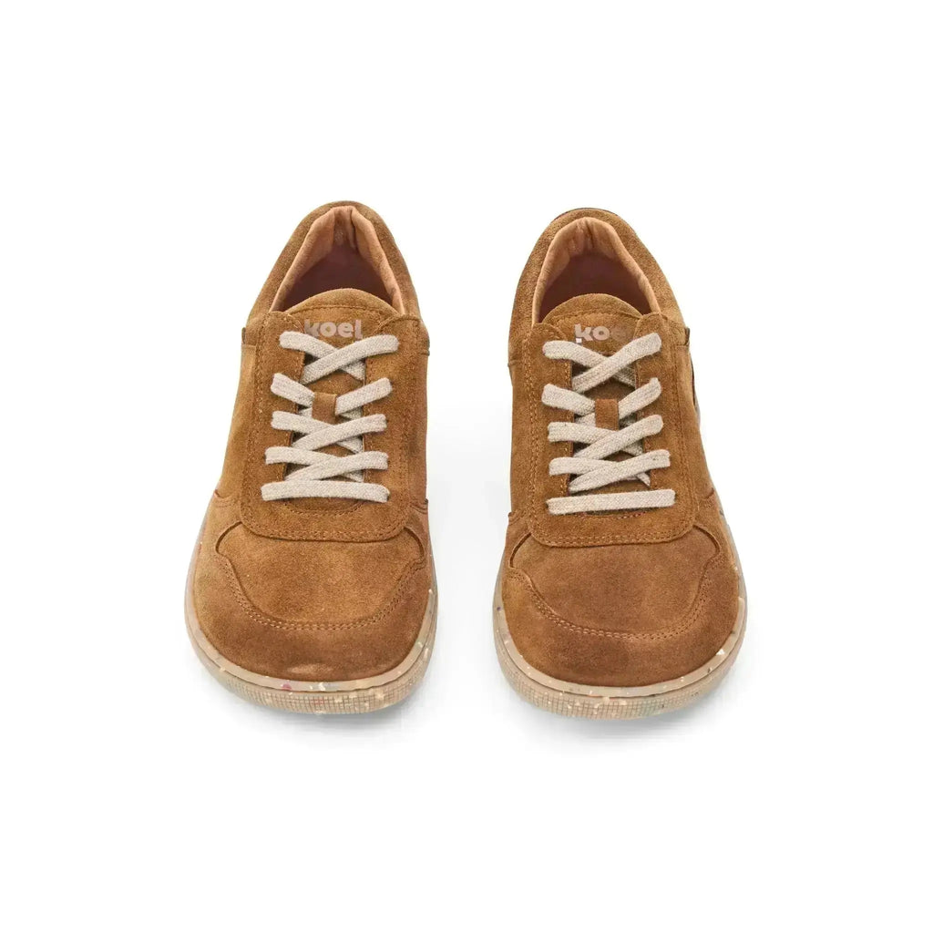 Koel Francie Suede Eco Cognac - Zapatillas barefoot de ante unisex