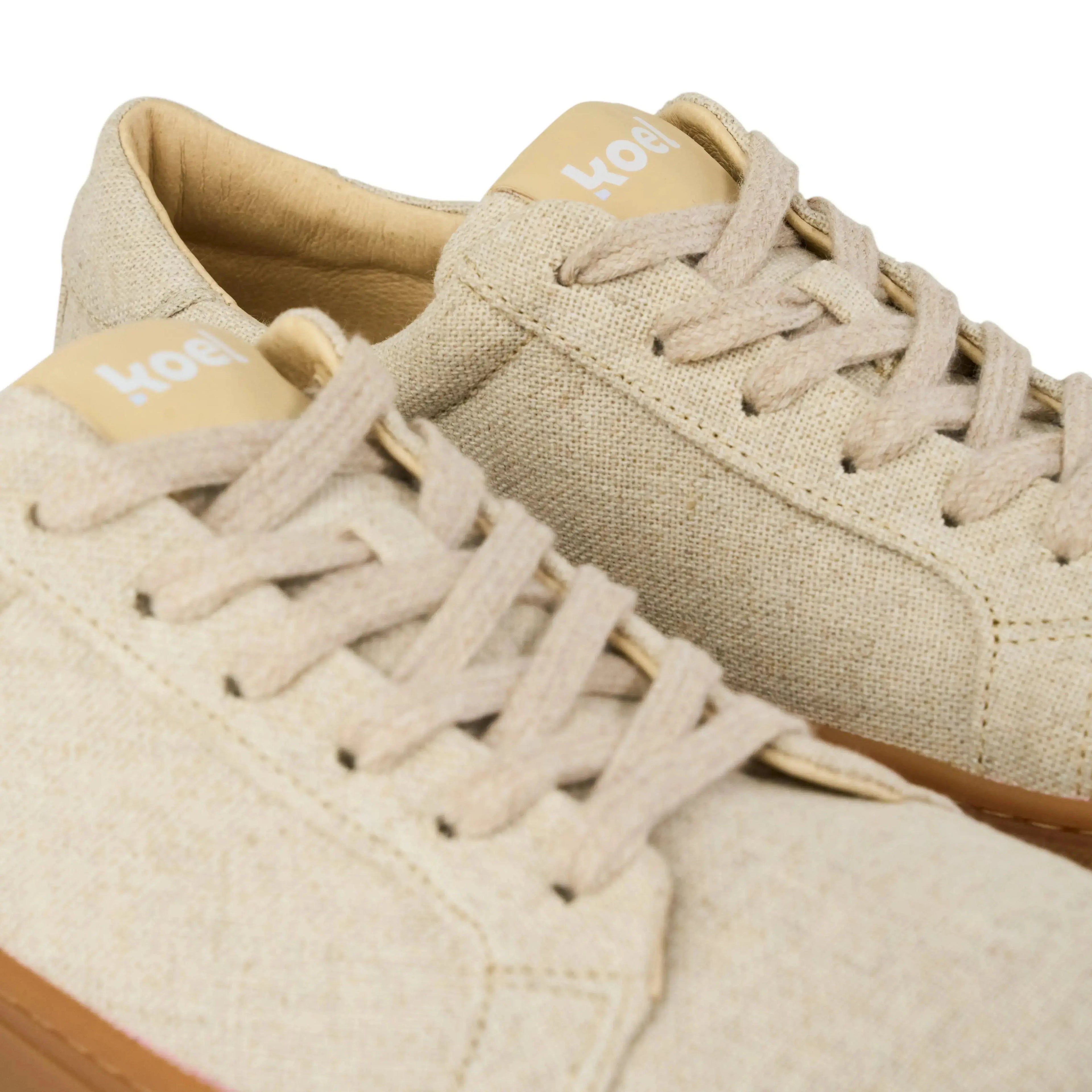 Koel Hazel Canvas Beige Gum - Chaussures barefoot femme toile beige - Koel - Chaussures barefoot respectueuses minimalistes