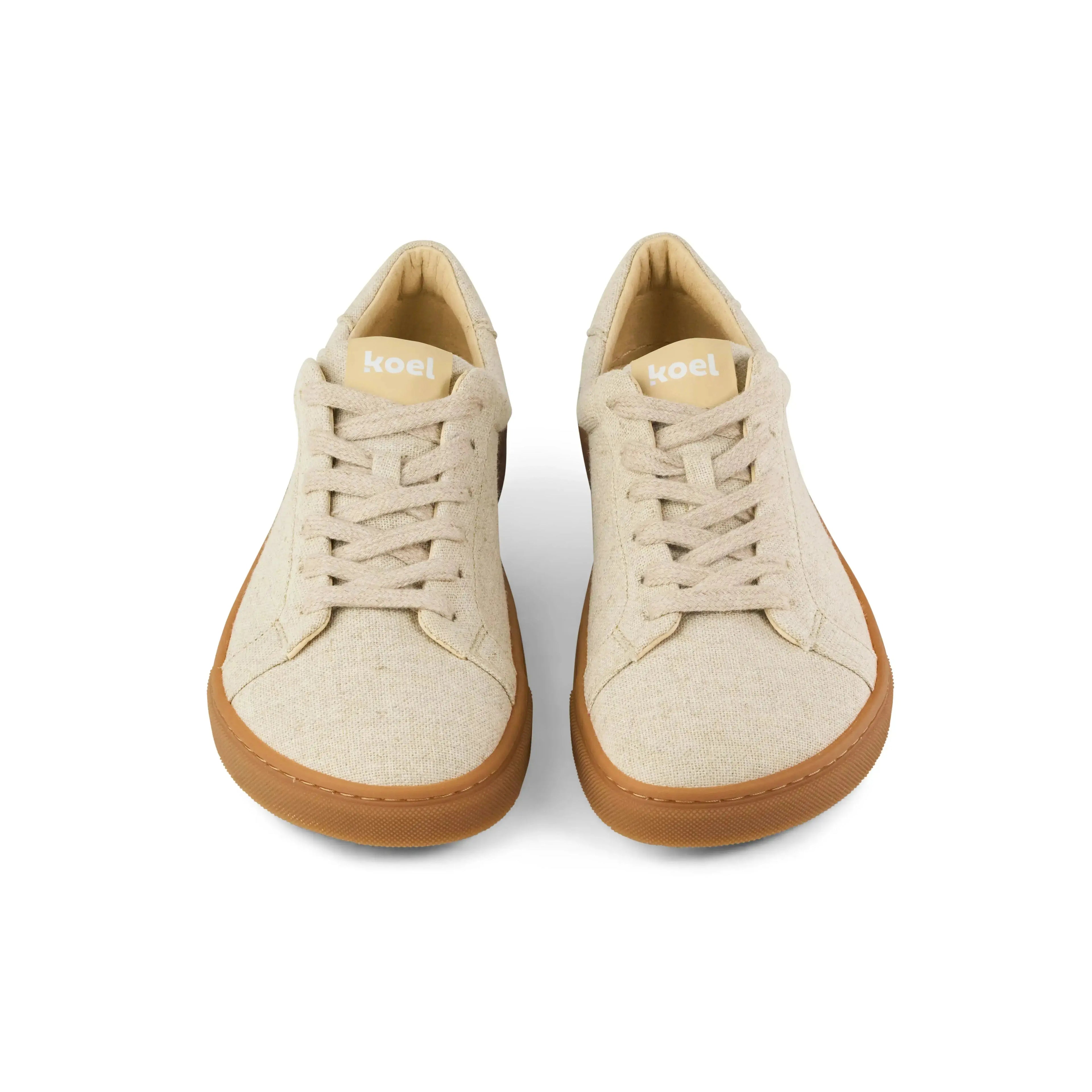 Koel Hazel Canvas Beige Gum - Baskets barefoot femme en toile beige - Koel - Cacles Barefoot - Boutique de chaussures barefoot respectueuses et minimalistes