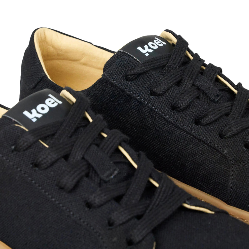 Koel Hazel Canvas Black Gum - Lonetas barefoot de mujer negras