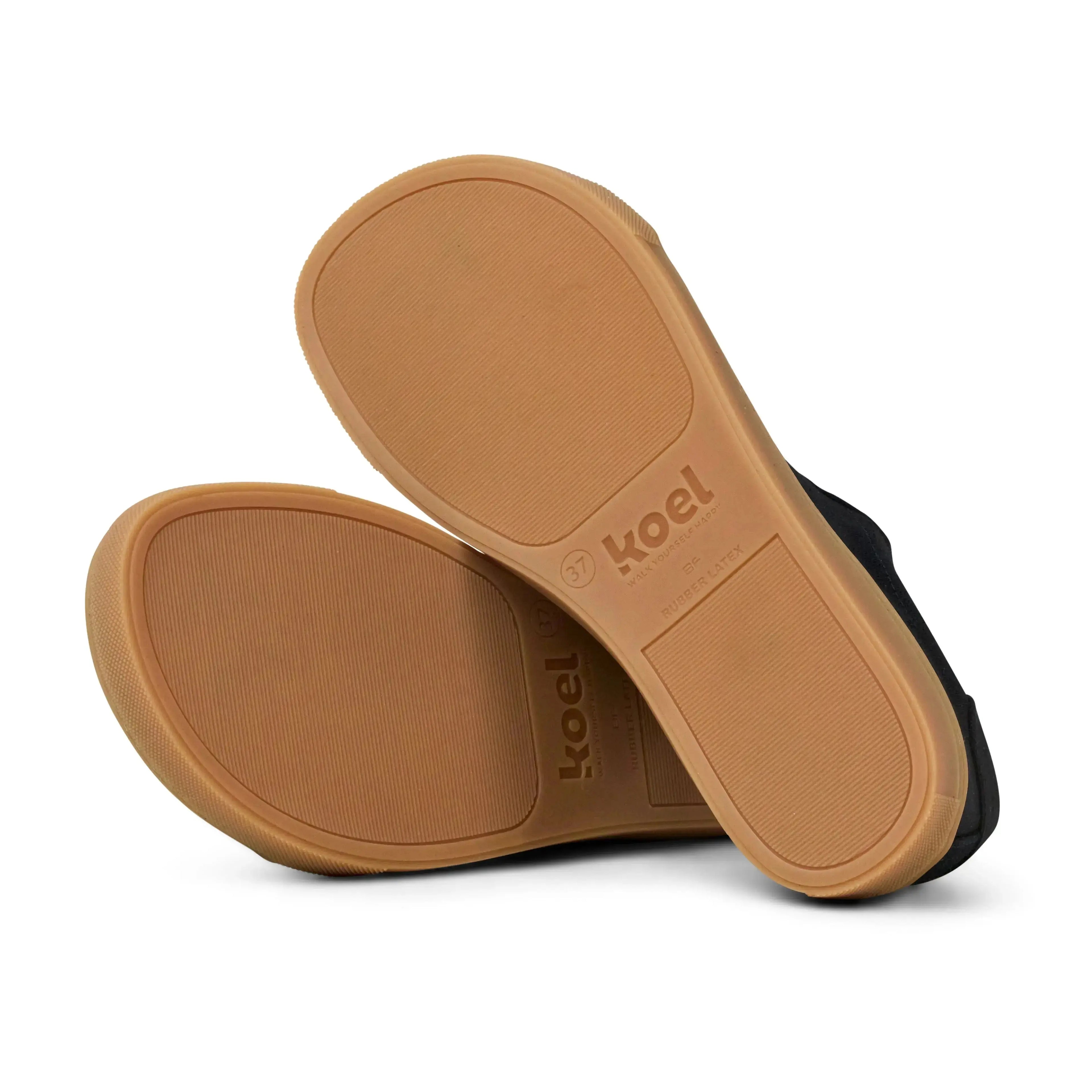 Koel Hazel Canvas Black Gum - Lonetas barefoot de mujer negras