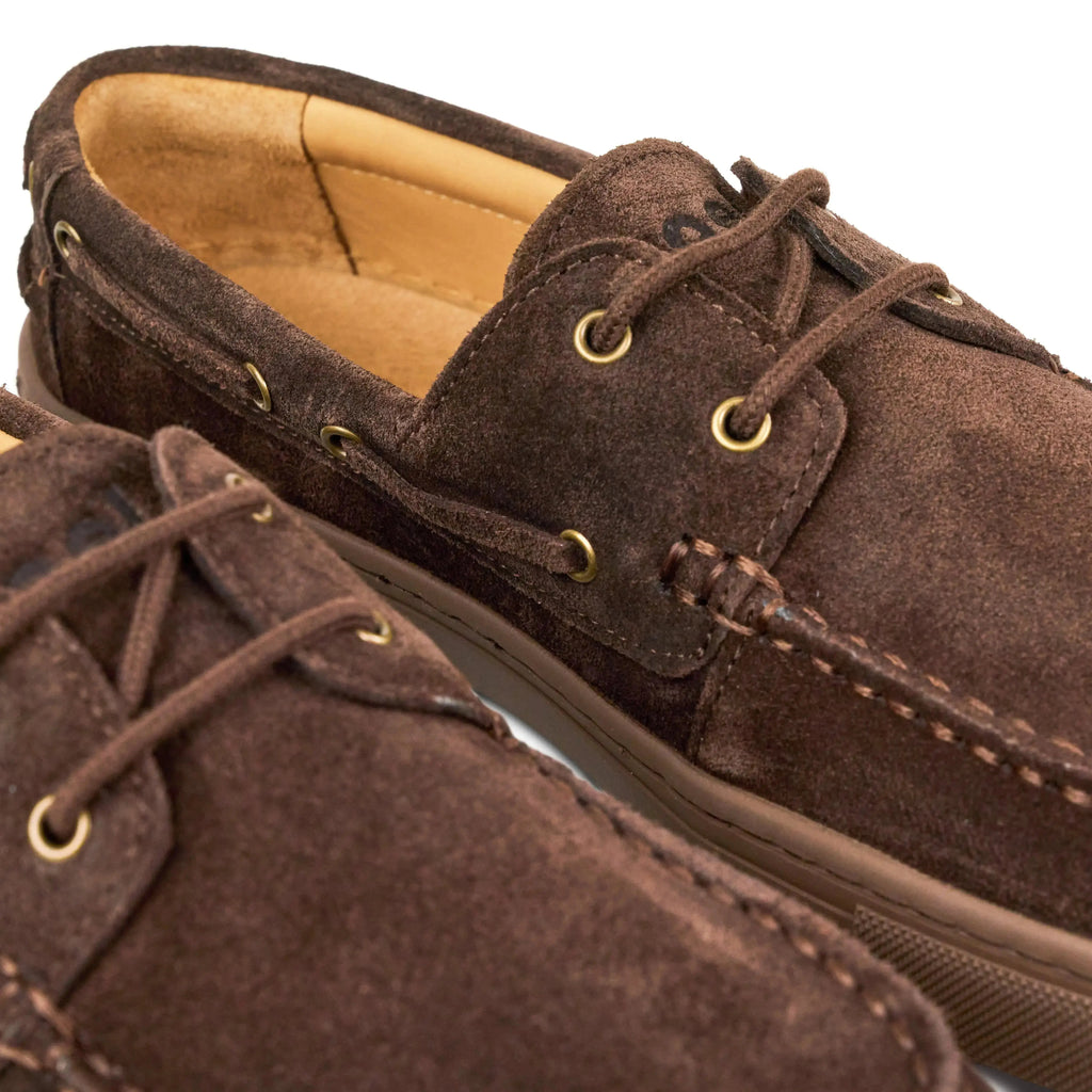 Koel Hivera Suede Brown - Náuticos Barefoot de mujer marrones