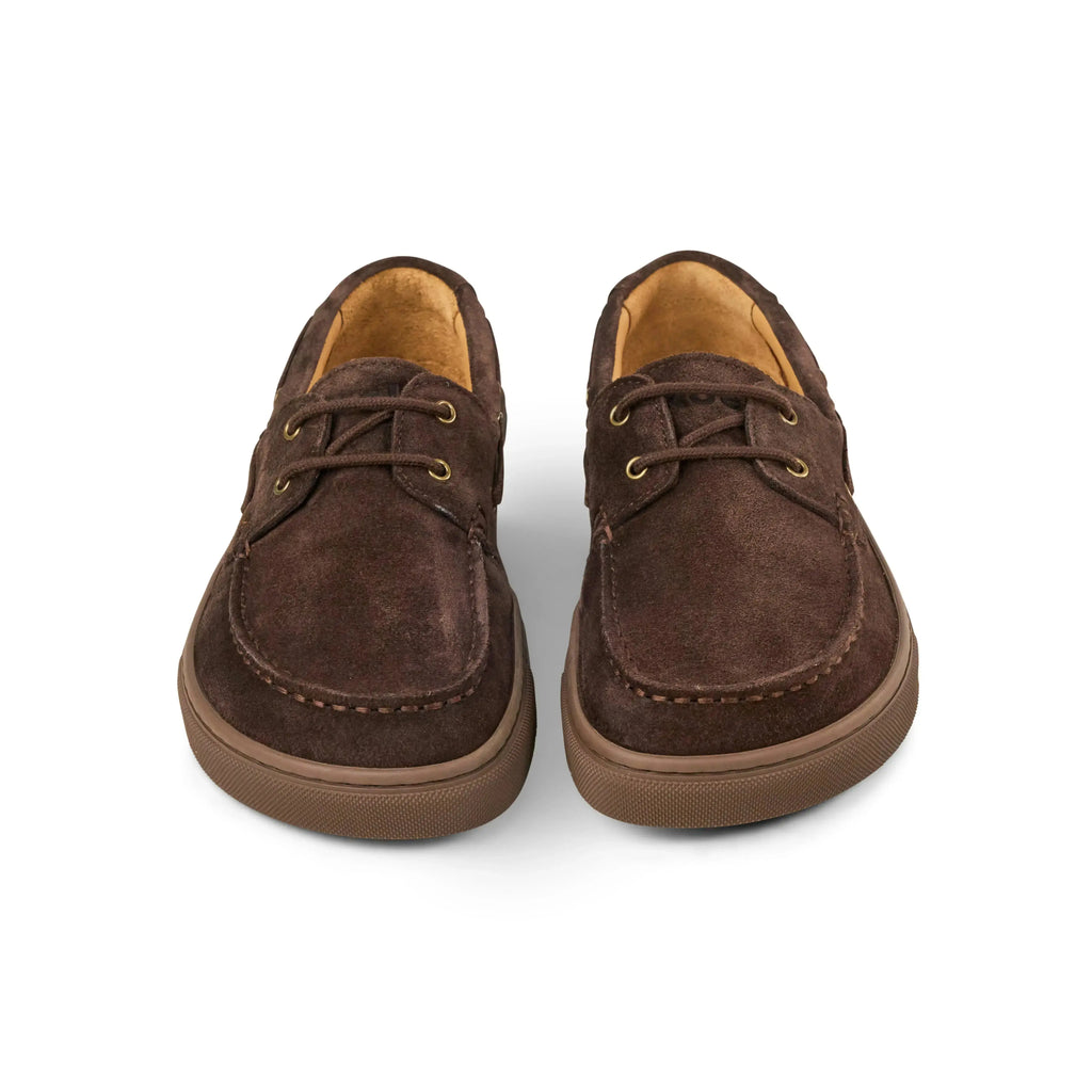 Koel Hivera Suede Brown - Náuticos Barefoot de mujer marrones