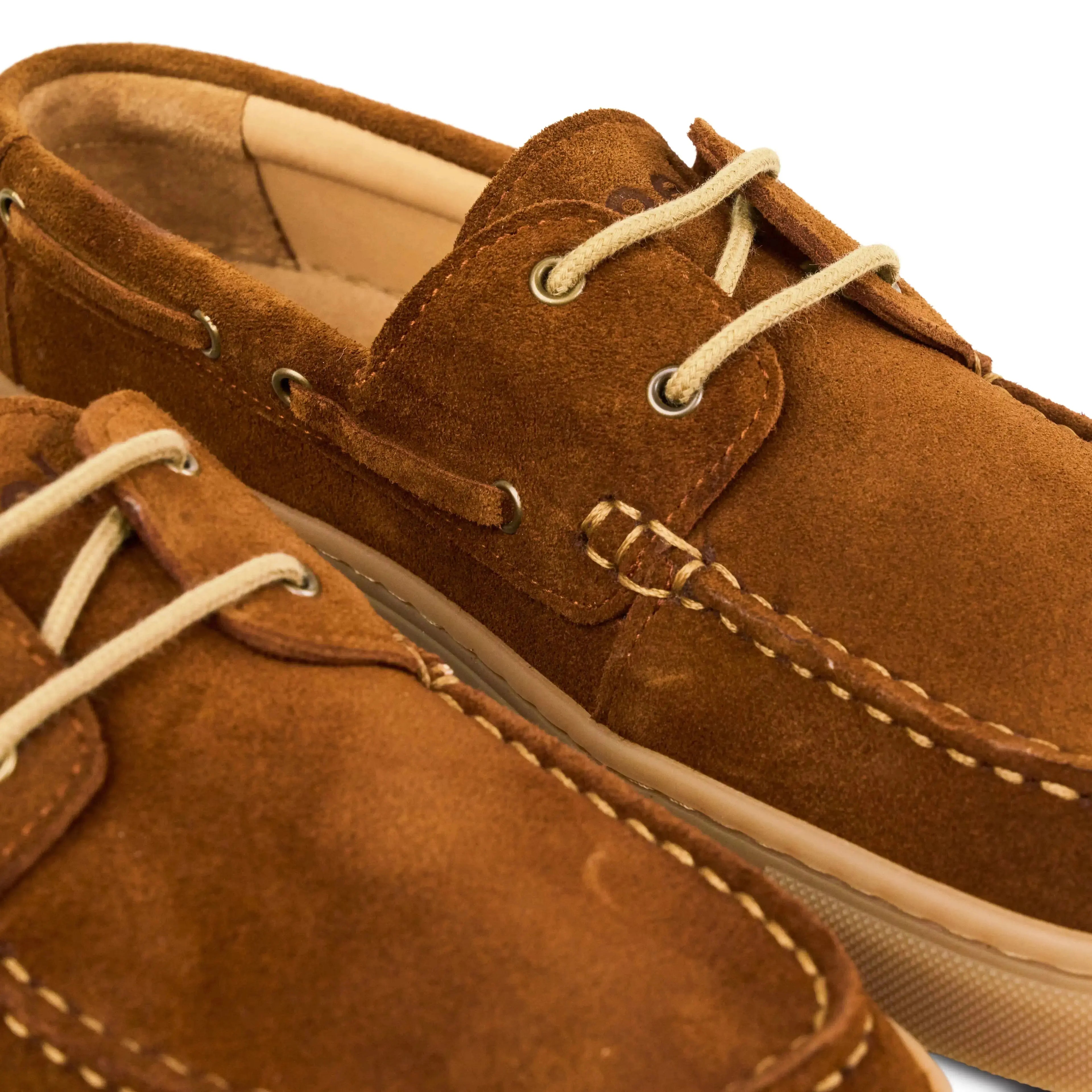 Koel Hivera Suede Cognac - Náuticos Barefoot de mujer marrones