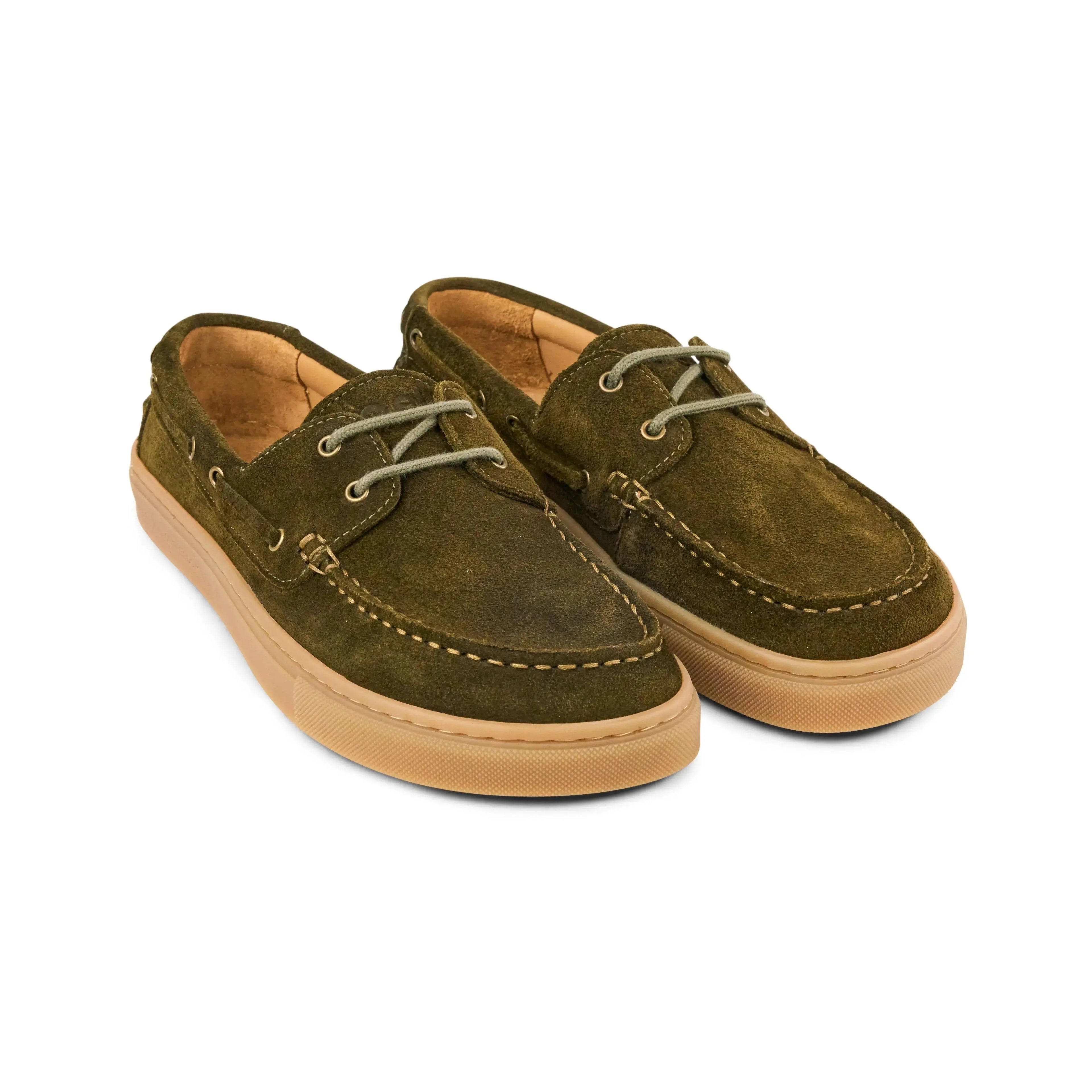 Koel Hivera Suede Khaki - Náuticos barefoot de mujer verdes