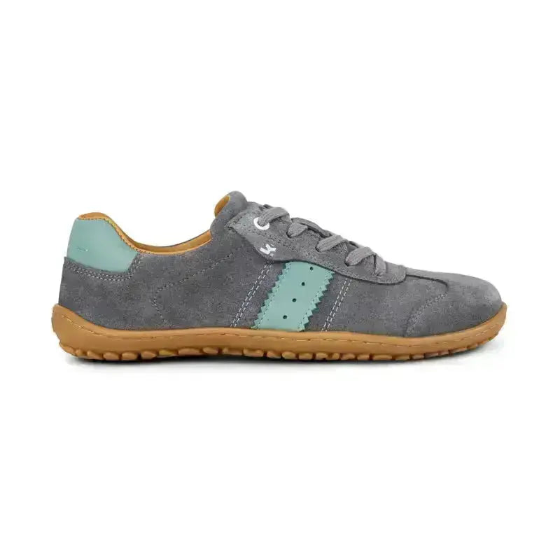 Koel - ILA Suede 3.0 Grey - Zapatillas Barefoot Retro de Piel para mujer grises