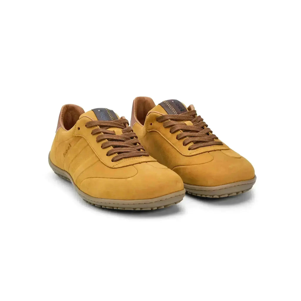 Koel Men - IDO Leather Cognac - Zapatillas Barefoot Casual marrones para hombre