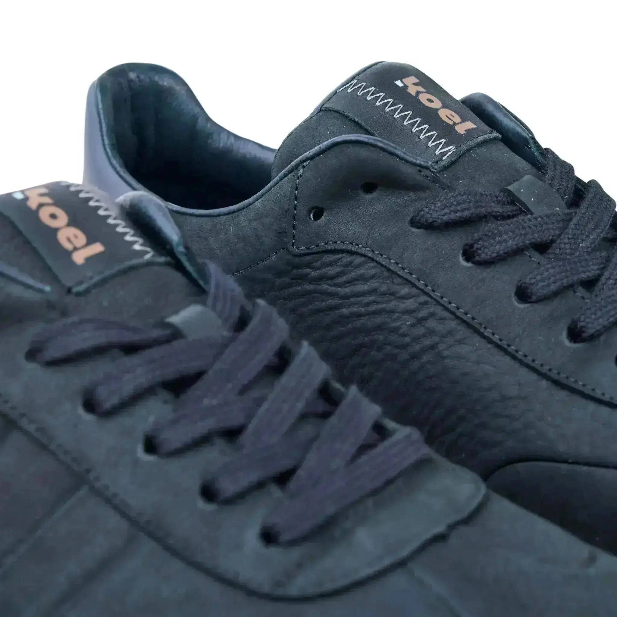 Koel Men – IDO Leather Black - Zapatillas Barefoot Casual negras para hombre