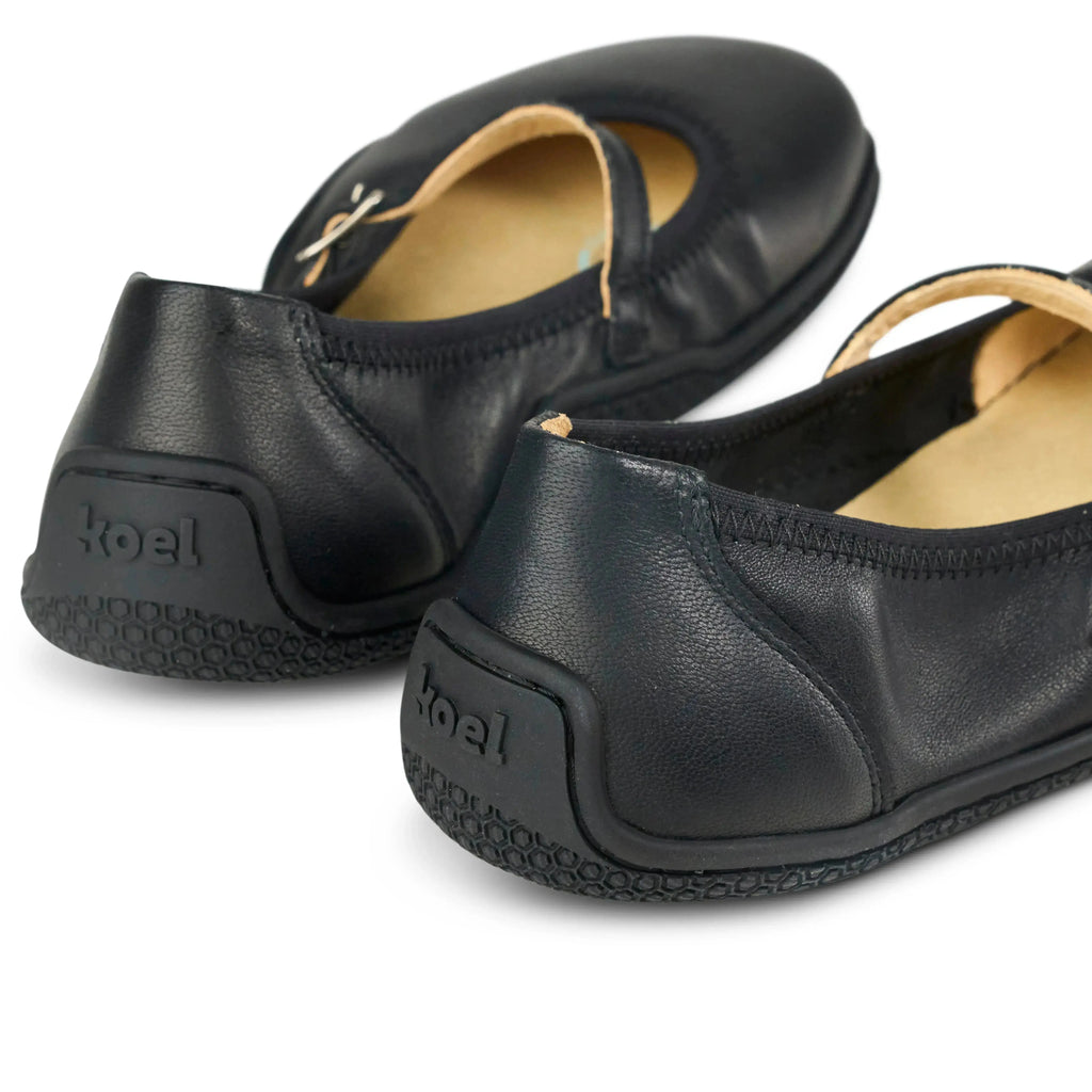 Koel - Valeria Leather Black - bailarinas barefoot de cuero negras
