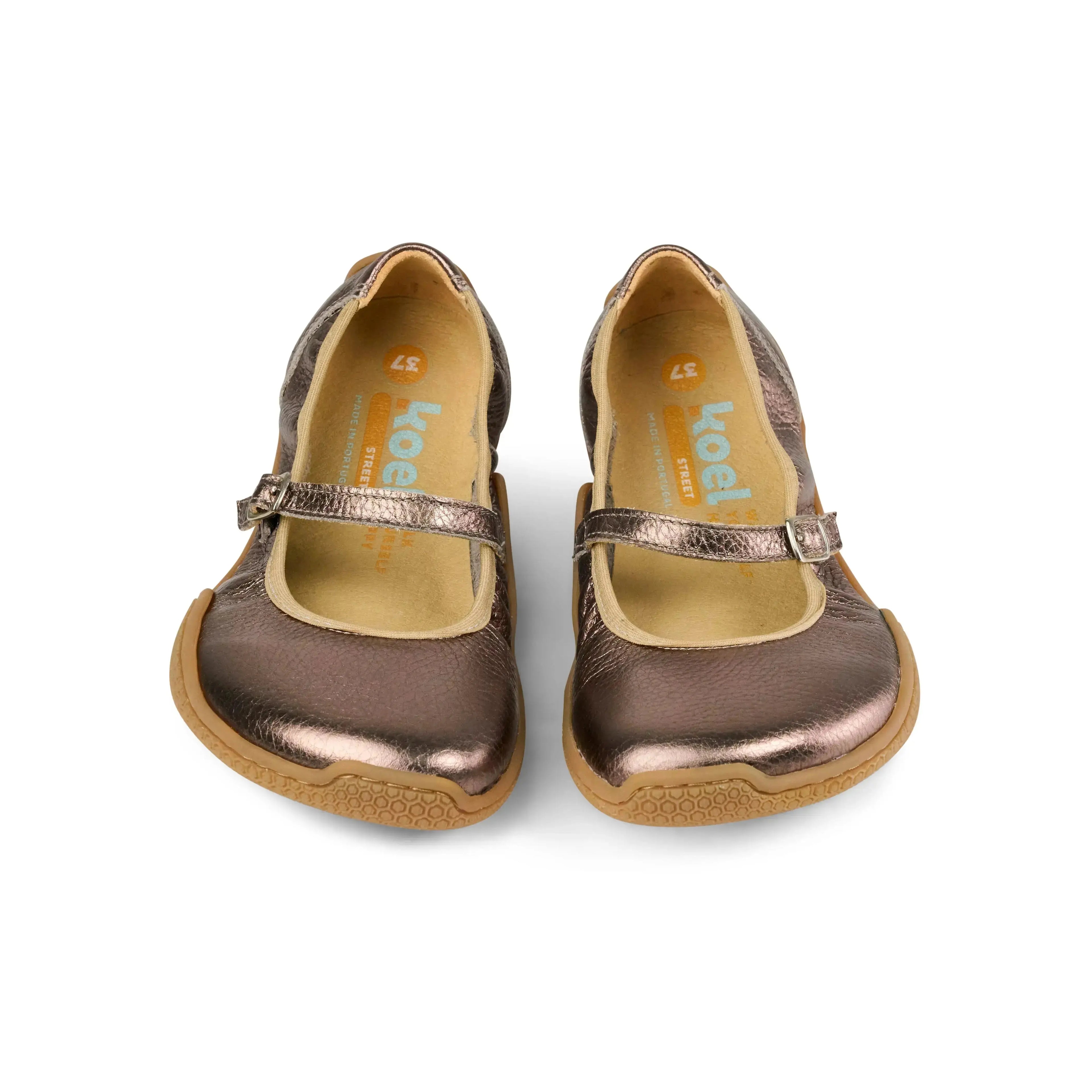 Koel - Valeria Leather Bronze - bailarinas barefoot de cuero bronce