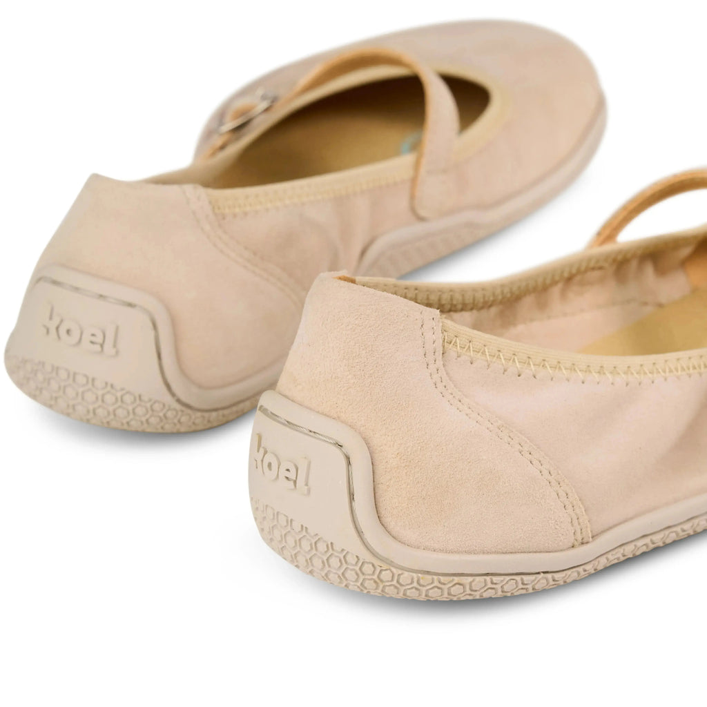 Koel - Valeria Suede Beige - bailarinas barefoot de ante beige