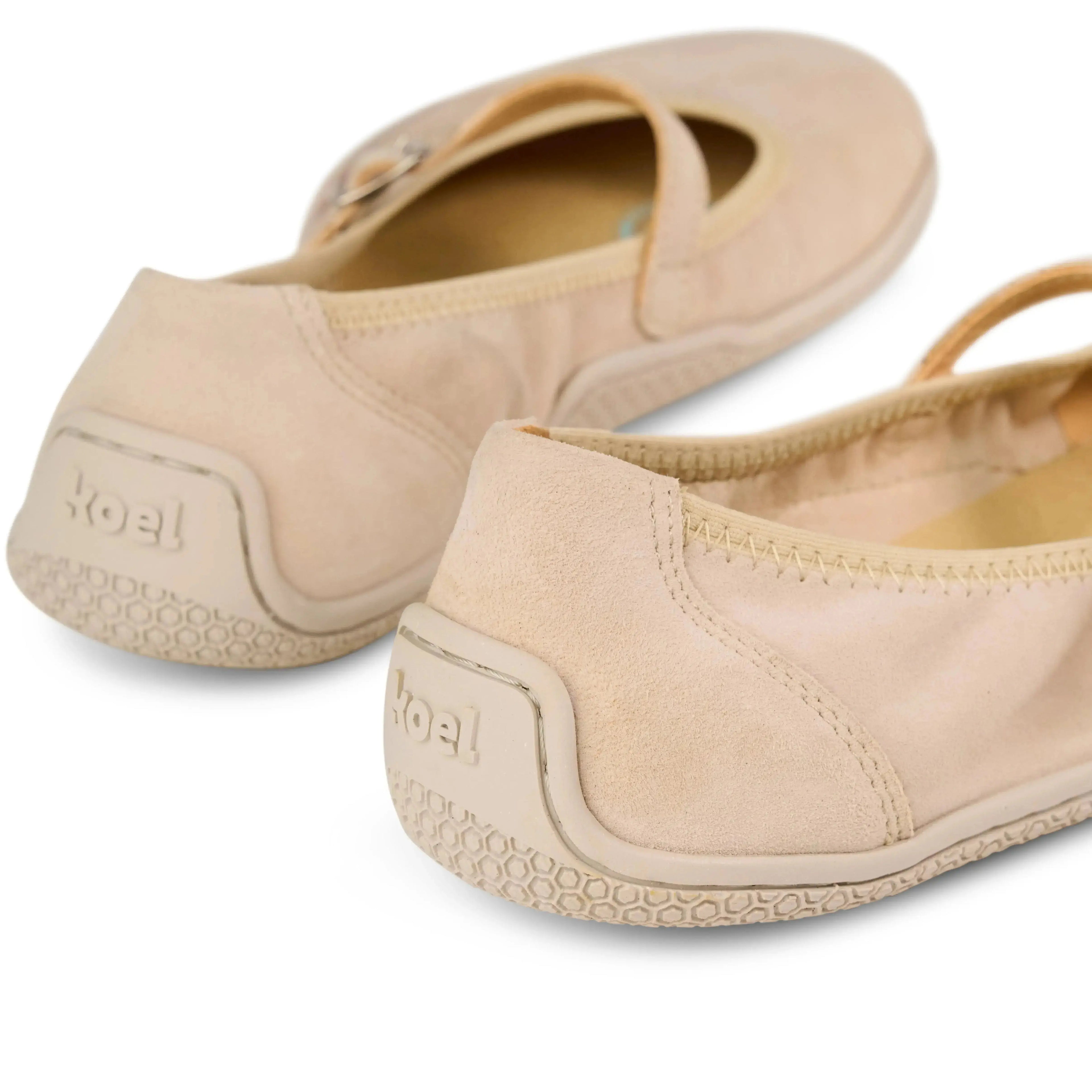 Koel - Valeria Suede Beige - bailarinas barefoot de ante beige