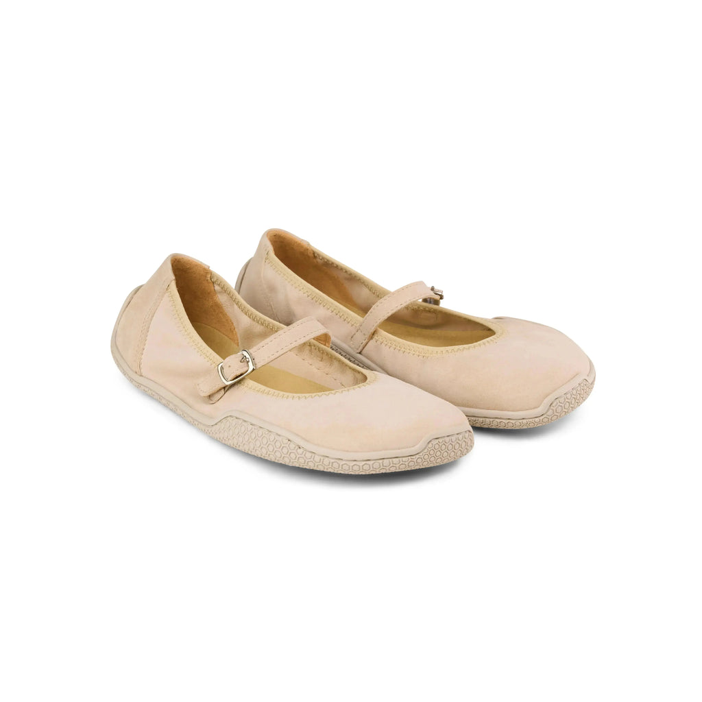 Koel - Valeria Suede Beige - bailarinas barefoot de ante beige