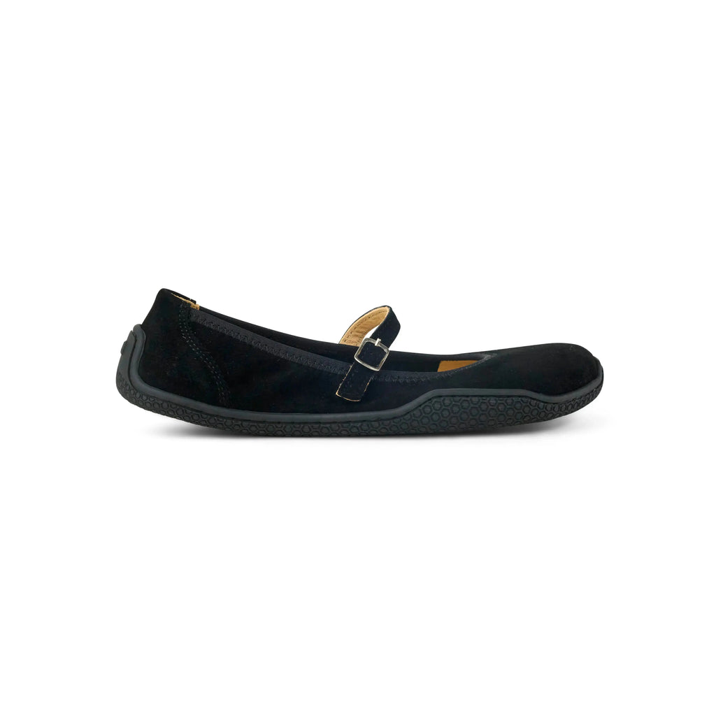 Koel - Valeria Suede Black - bailarinas barefoot de ante negras
