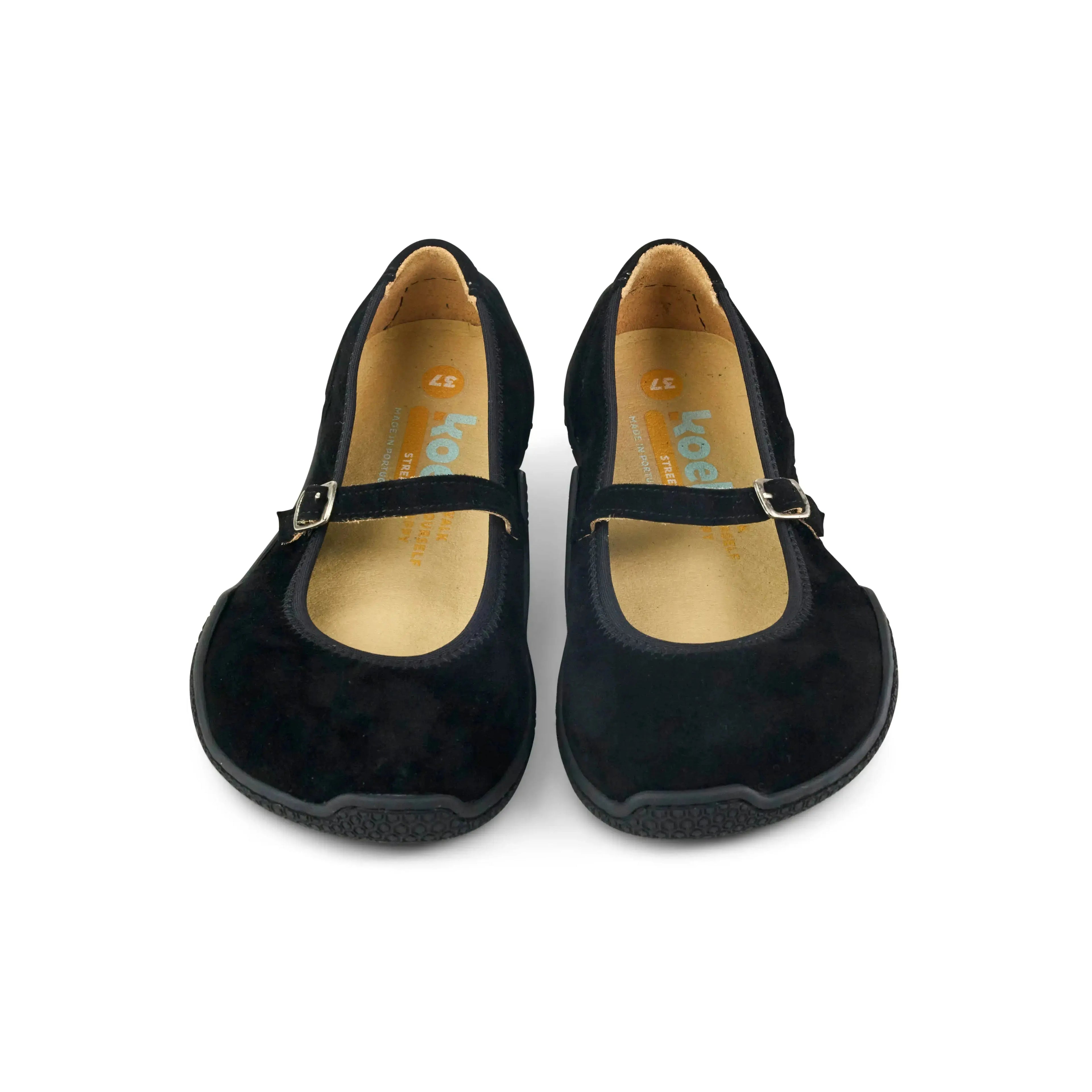 Koel - Valeria Suede Black - bailarinas barefoot de ante negras