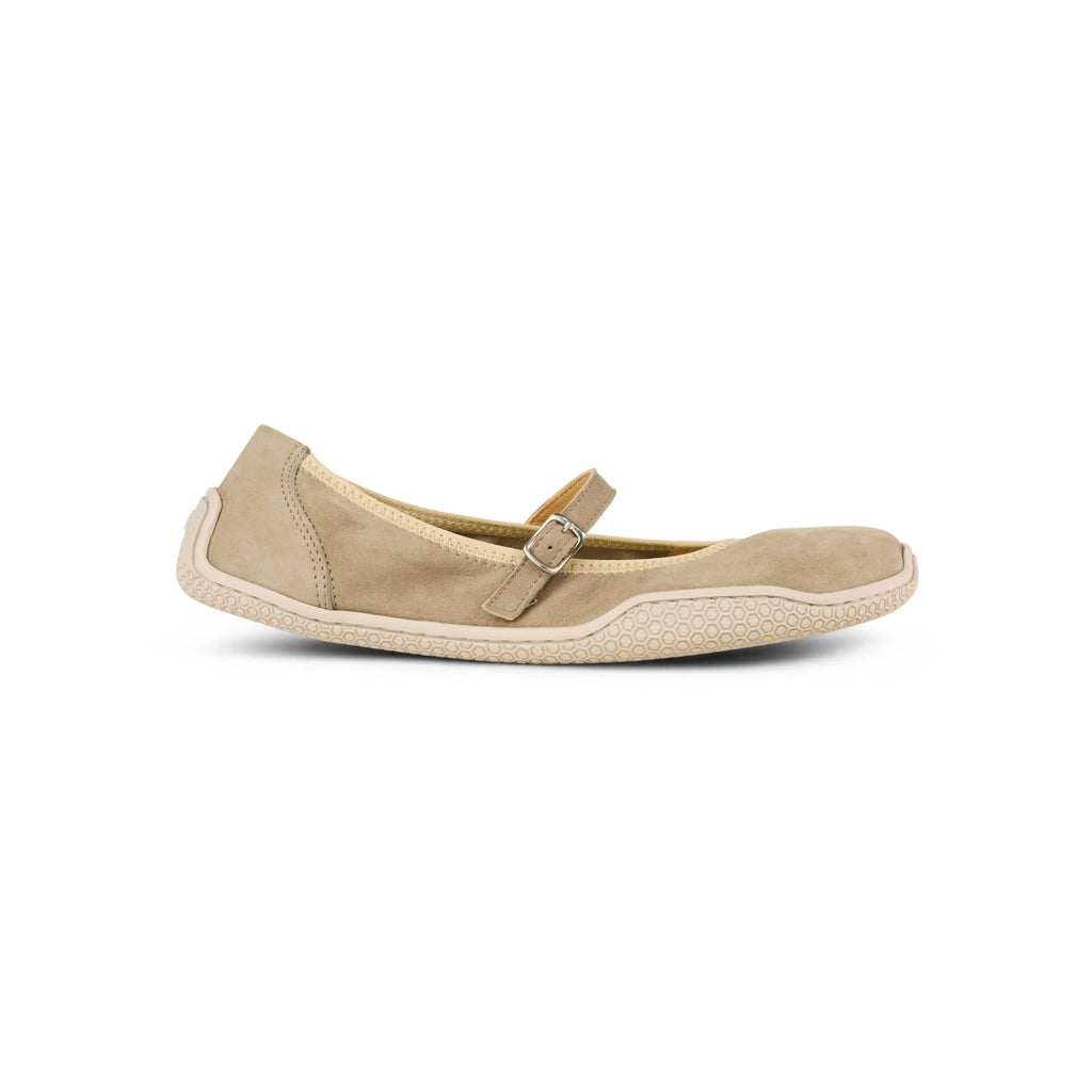 Koel - Valeria Suede Taupe - bailarinas barefoot de ante marrones