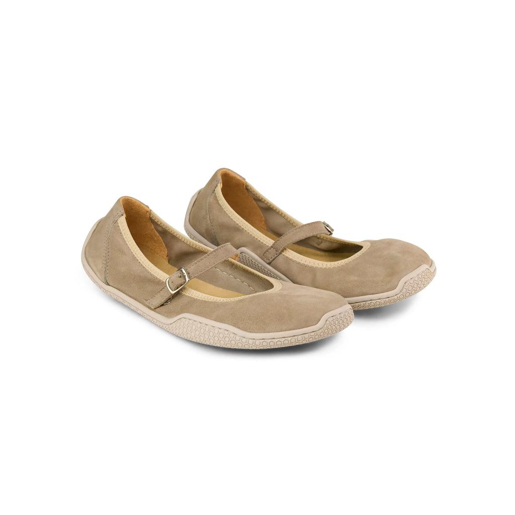 Koel - Valeria Suede Taupe - bailarinas barefoot de ante marrones