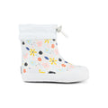 Koel Wibi Flowers White - botas de agua respetuosas de primeros pasos blancas con flores  Cacles Barefoot