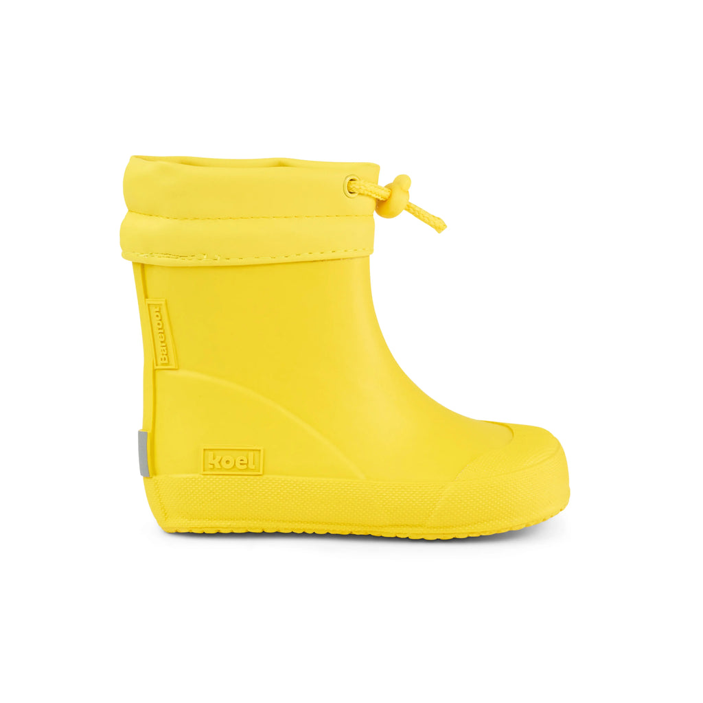 Koel Wibi Yellow - botas de agua respetuosas de primeros pasos amarillas  Cacles Barefoot