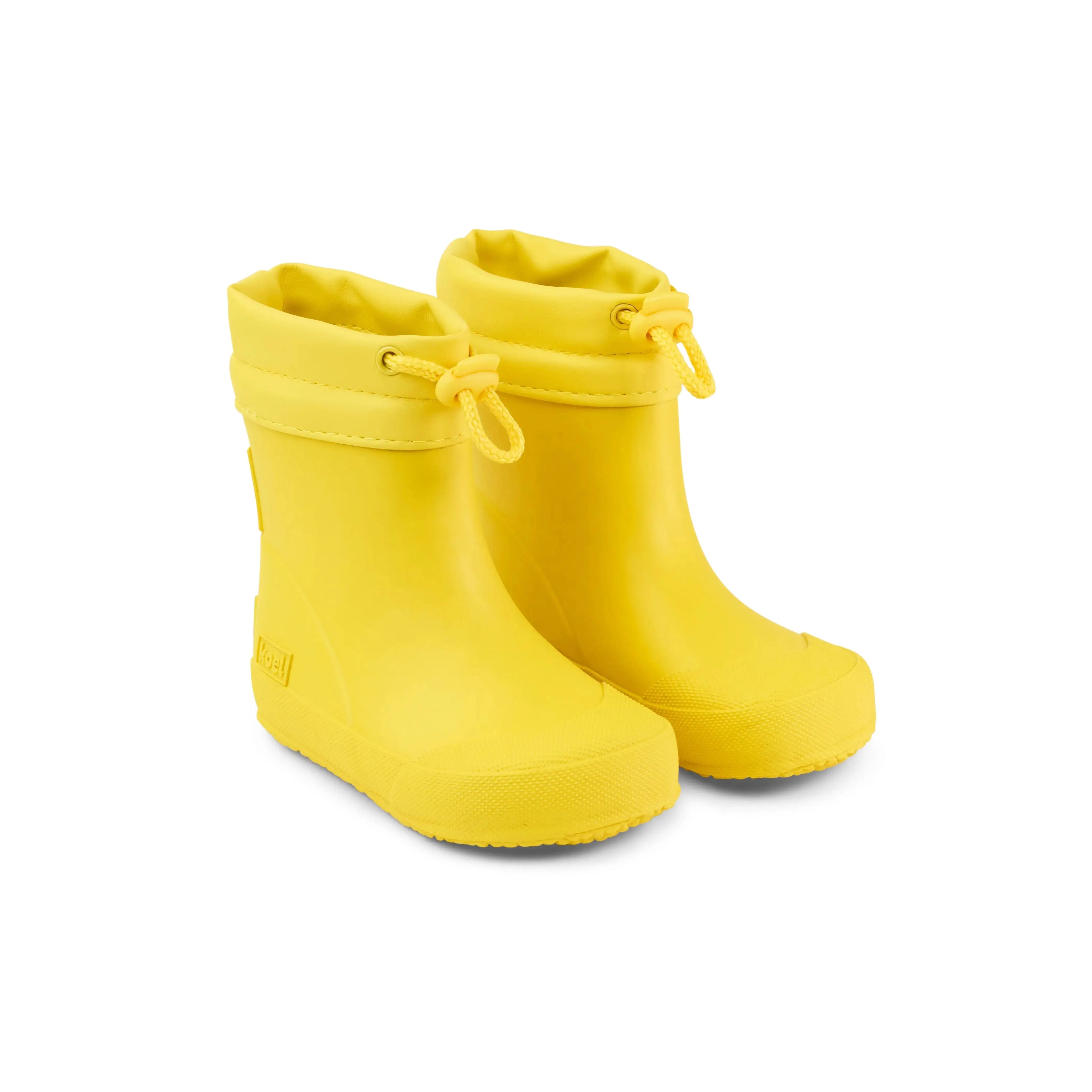 Koel Wibi Yellow - bottes de pluie souples pour premiers pas jaunes  Cacles Barefoot