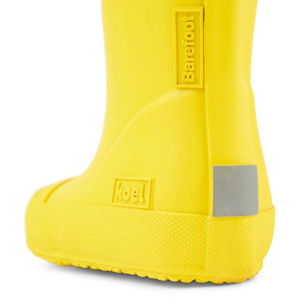 Koel Wibi Yellow - botas de agua respetuosas de primeros pasos amarillas  Cacles Barefoot