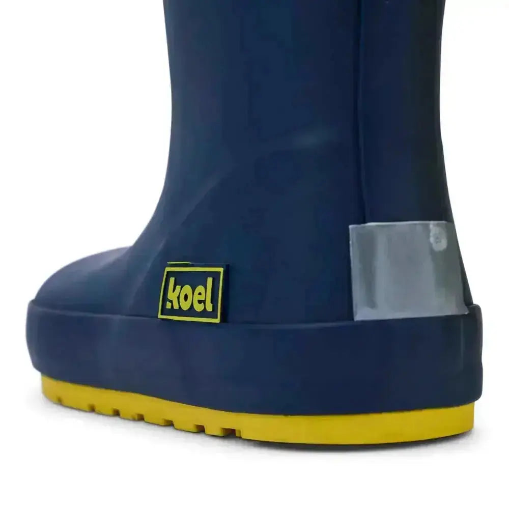 Koel4kids - Wellie Blue - botas de agua barefoot infantiles