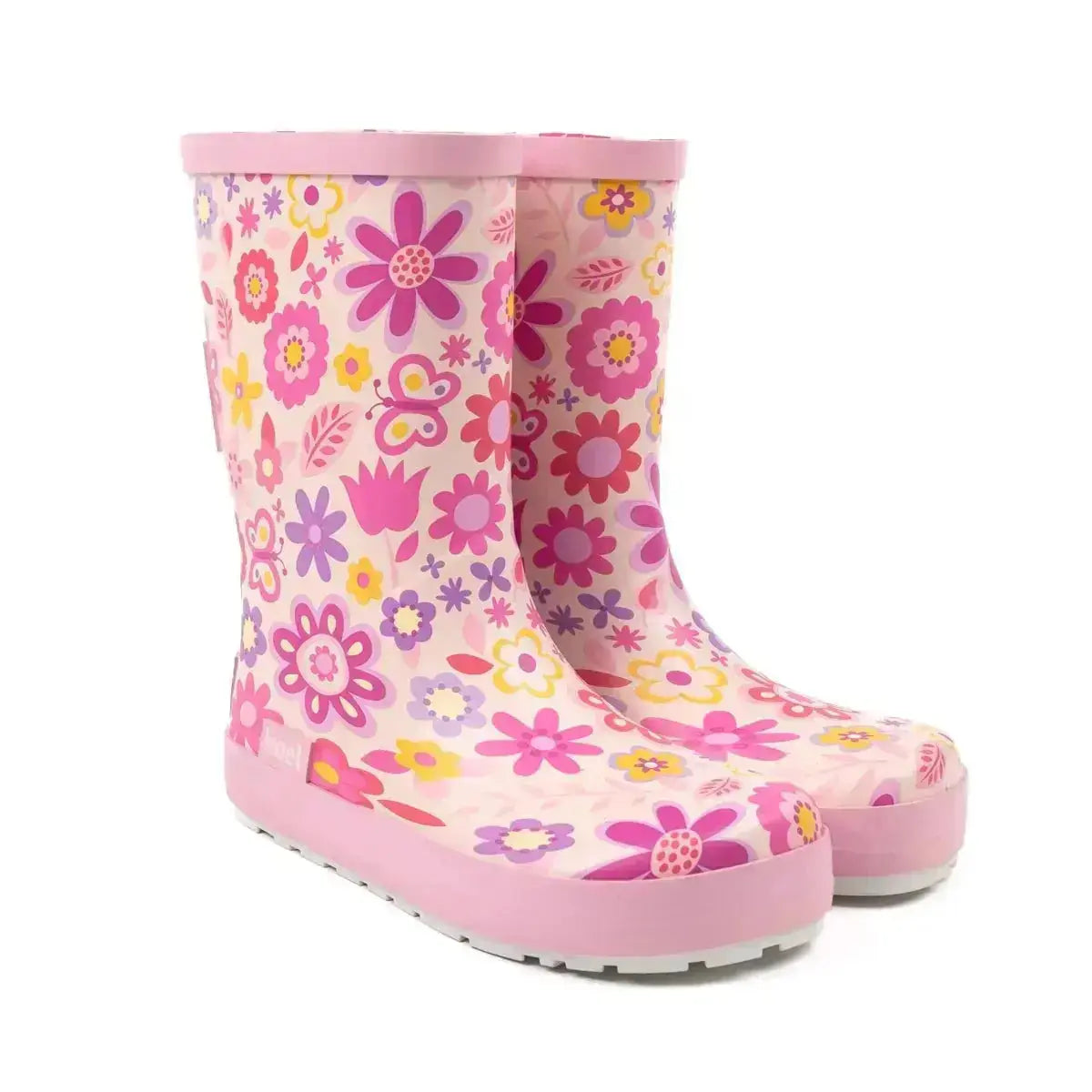 Koel4kids - Wellie Fuchsia Flowers - bottes de pluie barefoot