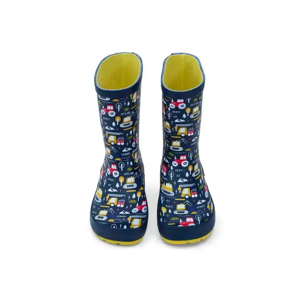 Koel4kids - Wellie Tractor Bleu - bottes de pluie barefoot