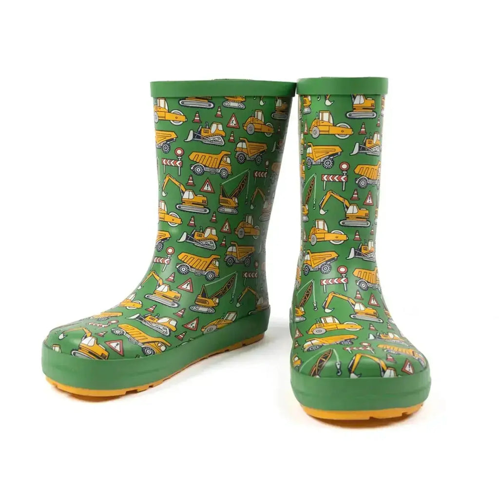 Koel4kids - Wellie Tractor Green - botas de agua barefoot infantiles